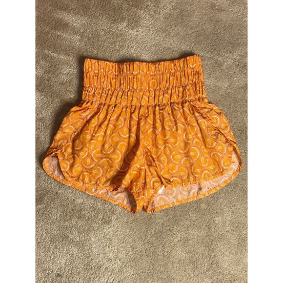 Women’s S- Free People Movement Shorts Orange - Picture 1 of 4